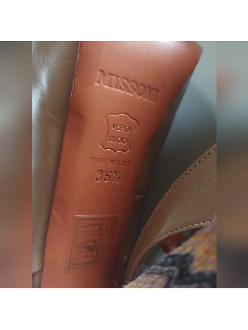 Missoni Multicolor Zigzag Platform Slingback Peep Toe Heels EU 36.5 6 1/2 in us
